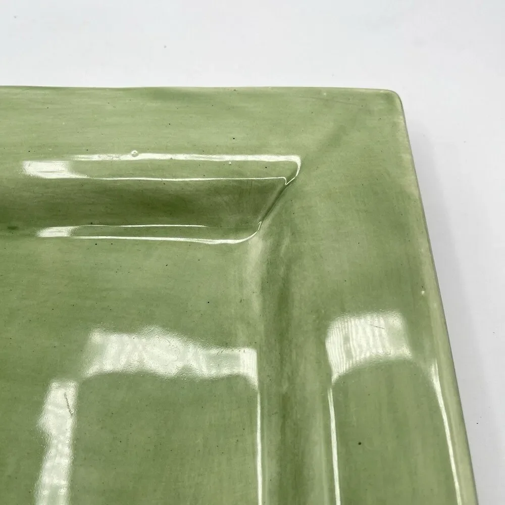 Sausalito Sage Green by Pottery Barn Square Dinner Plate All Sage Green